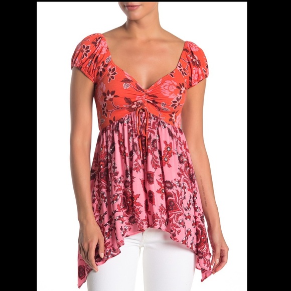 Free People La Bamba Babydoll Top - Picture 2 of 3